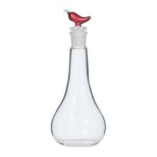 CHILLI GLASS OIL BOTTLE 8.5X20CM RED