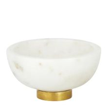 MARBLE/GOLD PINCH BOWL 10X5CM, MINA