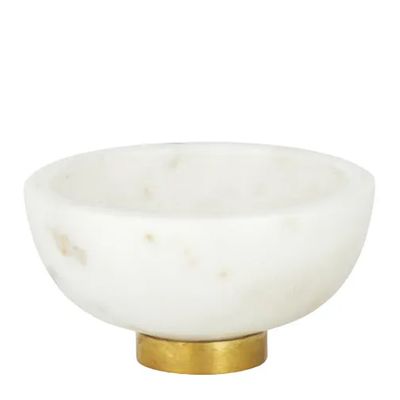 MARBLE/GOLD PINCH BOWL 10X5CM, MINA