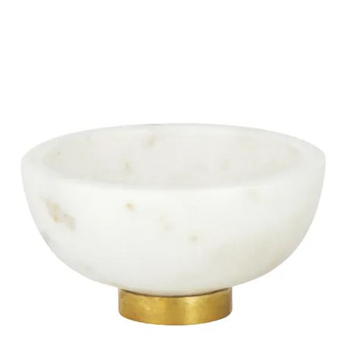 MARBLE/GOLD PINCH BOWL 10X5CM, MINA