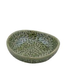 CERAMIC DISH 12X13X3.5CM GREEN, VENUS