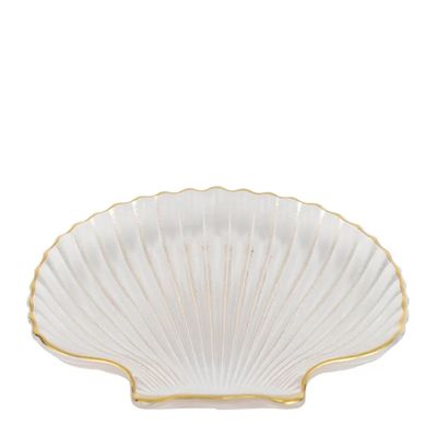 GLASS PLATE SHELL 14X14CM CLEAR TESTA