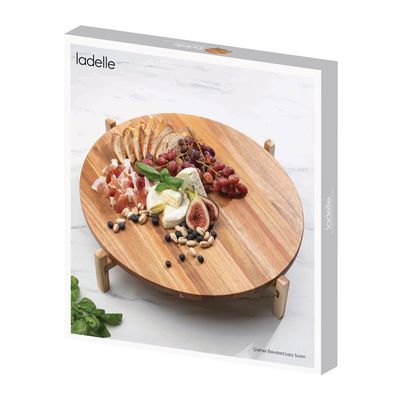 LAZY SUSAN ELEVATED WOODEN, GATHER