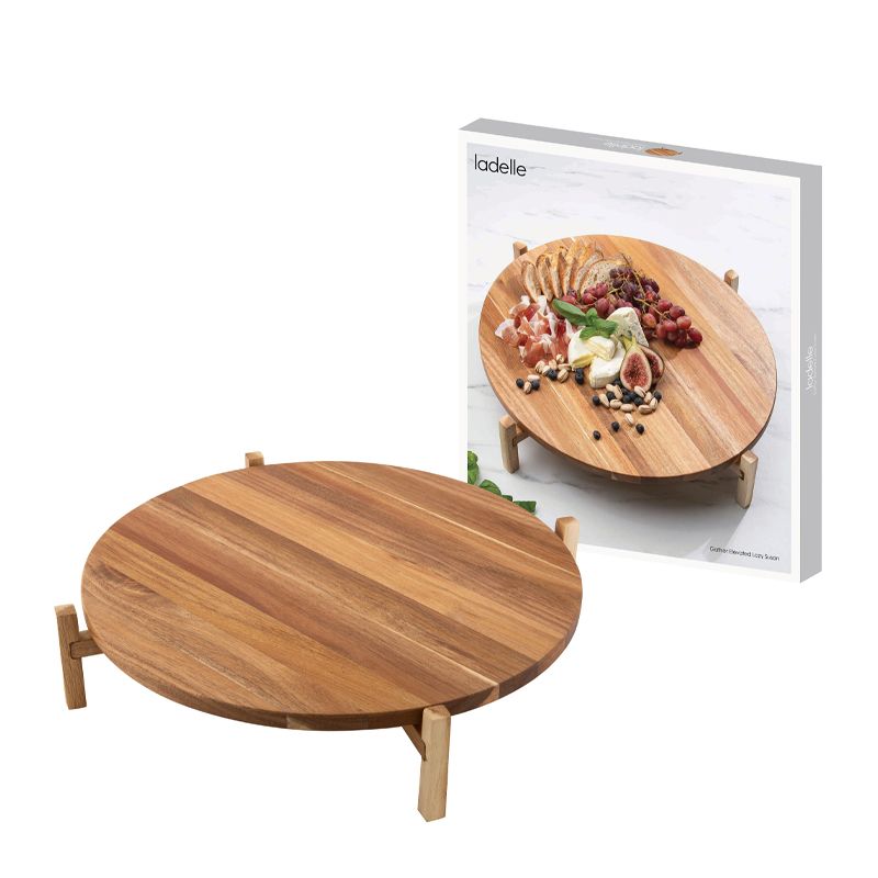 LAZY SUSAN ELEVATED WOODEN, GATHER