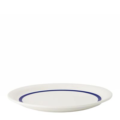 PLATE WHT W/BLUE RING 26CM, ACME CLASSIC