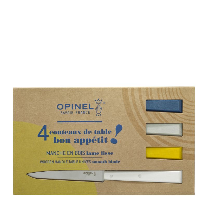 KNIFE TABLE BOX 4 11CM CELESTE, BON APPETIT