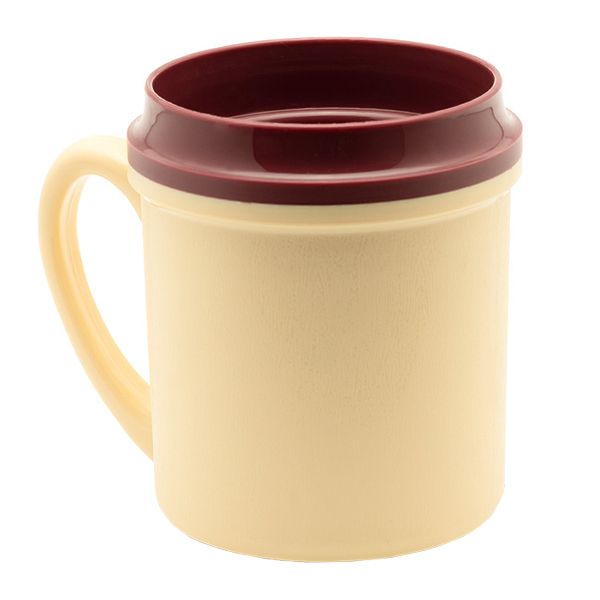 TRADITIONAL BEVERAGE MUG INSULATED SINGLE HANDLE 250 ml YELLOW PP/PU (5)