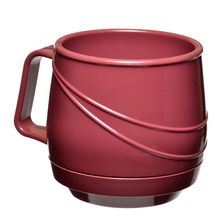 MODERNE BEV MUG INSULATED SINGLE HDLE 250ml BURGUNDY PP/PU (32)