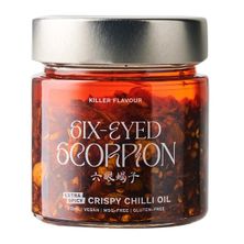 CRISPY CHILLI OIL EX SPICY 212ML, SIX EYED SCORPION