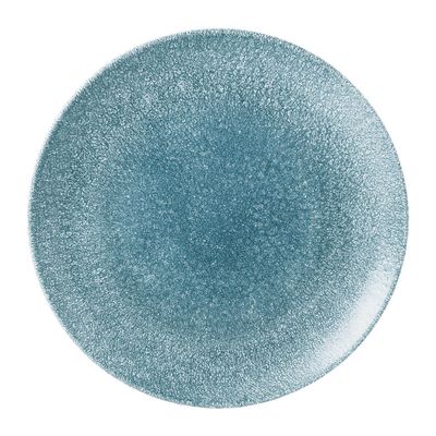 CHURCHILL STUDIO PLATE RAKU BLUE