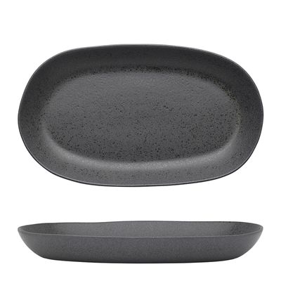 PLATTER OVAL BLACK 36X21CM, OTTAWA