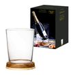 ICE BUCKET GLASS WITH WOODEN BASE HARVEY