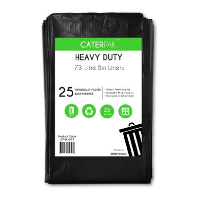 GARBAGE BAG 75L HEAVY DUTY, CATERPAK