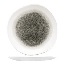 PLATE ORGANIC TRACE BLACK 264MM, CHURCHILL RAKU