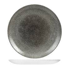 PLATE COUPE BLACK 288MM, CHURCHILL RAKU