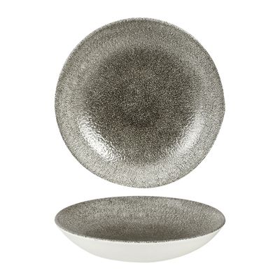 BOWL COUPE BLACK 248MM, CHURCHILL RAKU