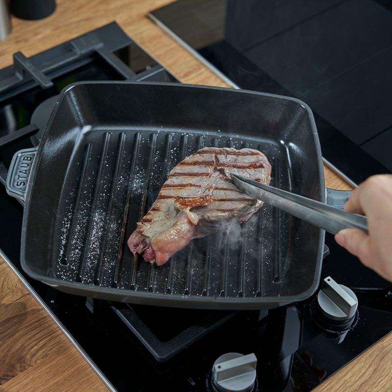 GRILL SQUARE GRAPHITE 26CM, STAUB