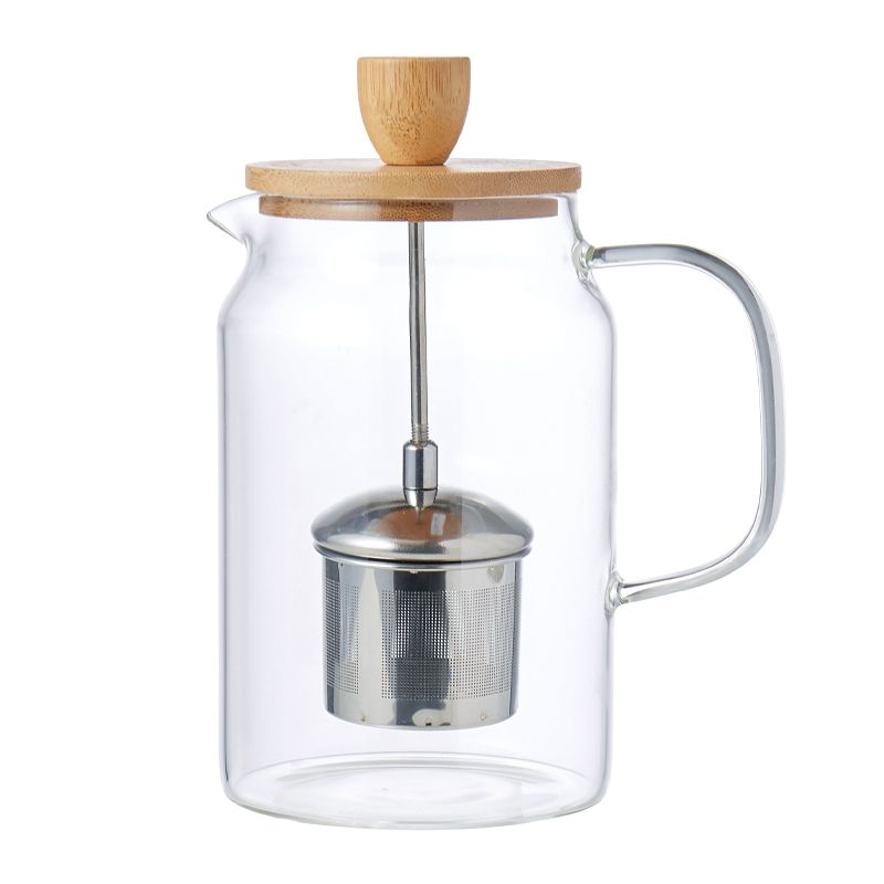 TEAPOT W/FILTER BAMBOO LID 900ML LEAF & BEAN