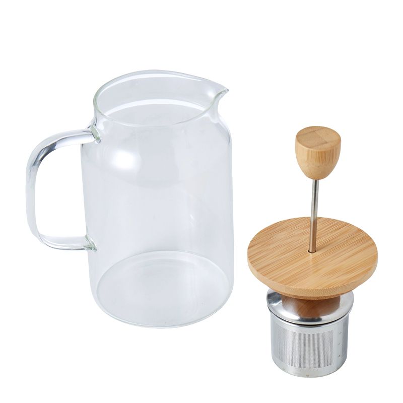 TEAPOT W/FILTER BAMBOO LID 900ML LEAF & BEAN