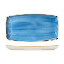 PLATE RECT BLUE 350X185MM, C/HILL STONECAST