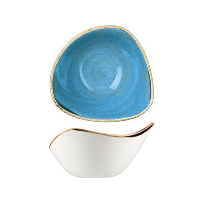 BOWL TRIANGLE BLUE 153MM, C/HILL STONECAST