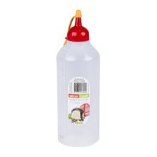 BOTTLE SAUCE RED LID 1LT DECOR