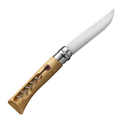 CHEESE KNIFE W/CORKSCREW S/S 10CM, OPINEL