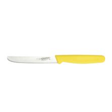 KNIFE UTILITY SERR YELLOW 100MM, KHARVE