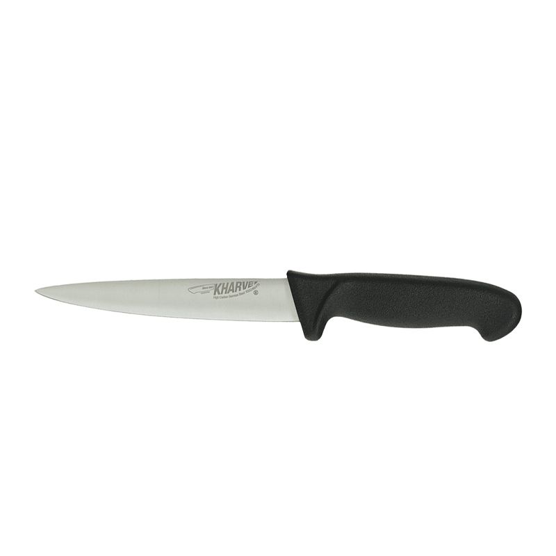 KNIFE UTILITY SERR BLACK 150MM, KHARVE