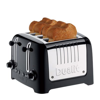 TOASTER 4 SLICE BLACK, DUALIT LITE