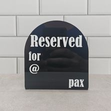 RESERVED SIGN FOLDED ARCH BLACK CUSTOMIZE