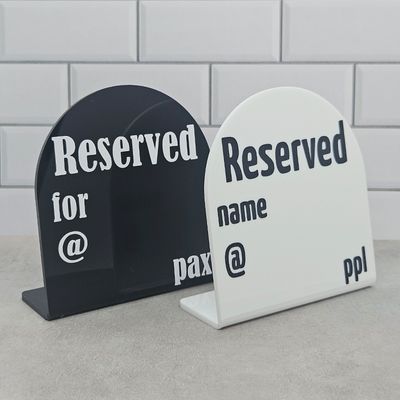 RESERVED SIGN FOLDED ARCH BLACK CUSTOMIZE