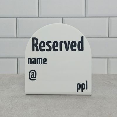 RESERVED SIGN FOLDED ARCH WHITE CUSTOMIZE