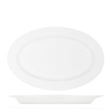 PLATTER OVAL W/RIM WHITE 200X140MM, TK CORE