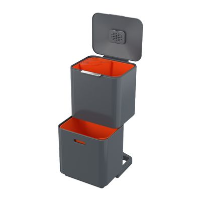 BIN WASTE SEPARATION 60L GRAPHITE, TOTEM