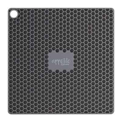 TRIVET SILICONE SQ 17.3X17.3CM CHARCOAL