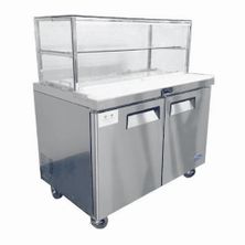 SANDWICH BAR 2 DOOR WITH GLASS CANOPY 1530MM, ATOSA