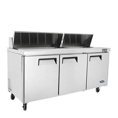 FRIDGE 3 DOORS PIZZATABLE SALADETTE 1365MM, ATOSA