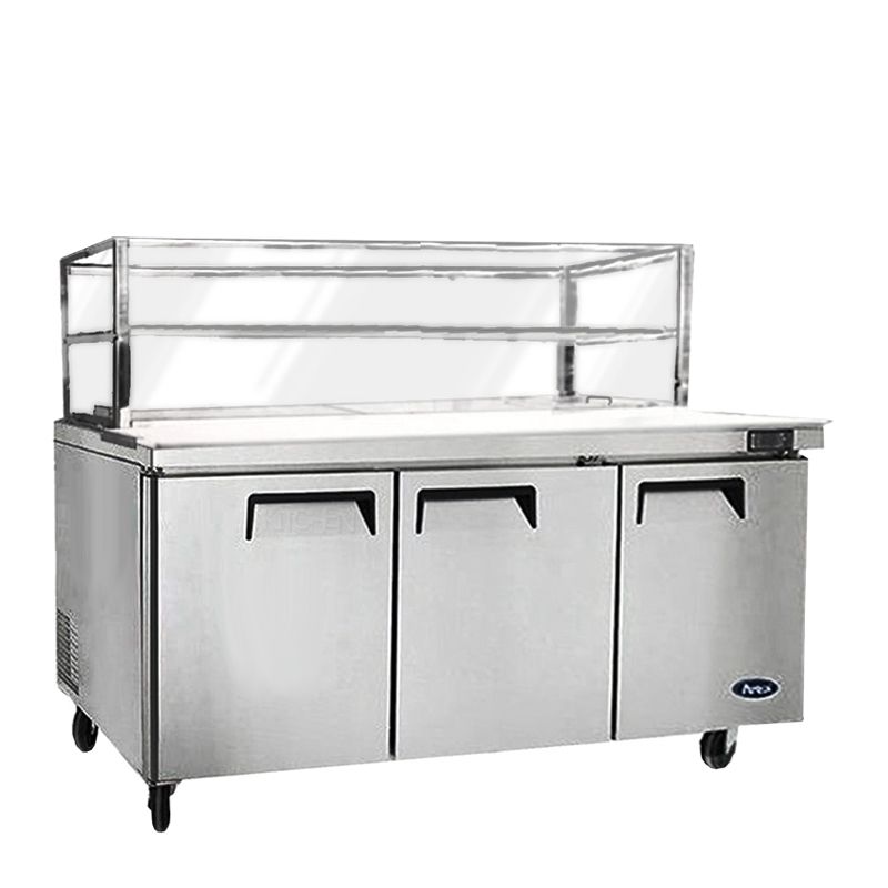 SANDWICH BAR 3 DOOR WITH GLASS CANOPY 1846MM, ATOSA
