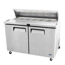 FRIDGE 2 DOOR SANDWICH PREPTABLE 1225MM, ATOSA