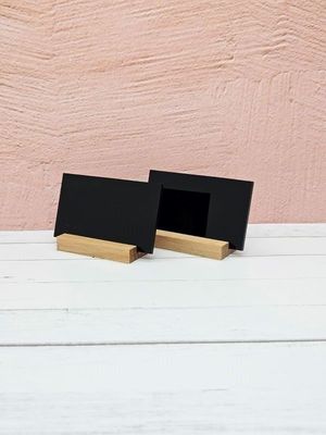 CABINET SIGNAGE 5PK 70X40MM BLK ACRYLIC