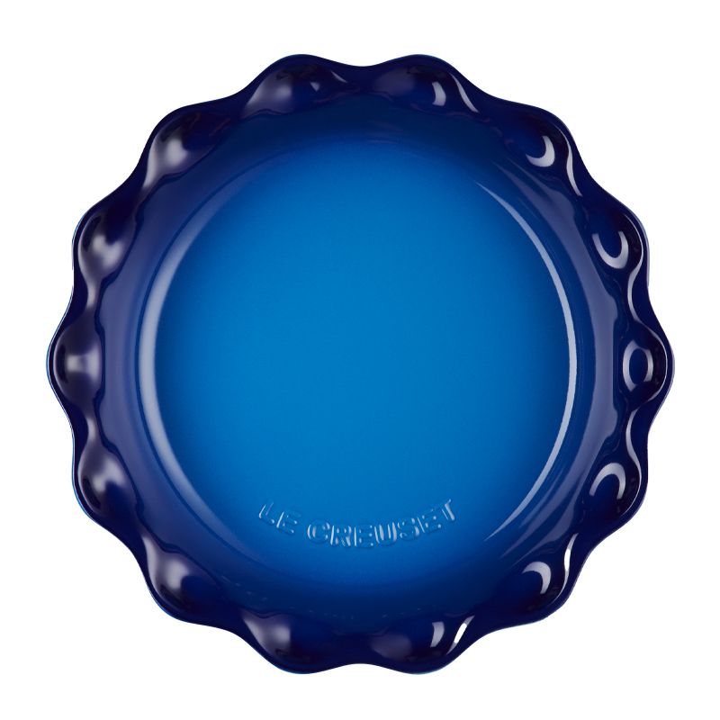 PIE DISH FLUTED S/WARE AZURE 23CM, LE CREUSET
