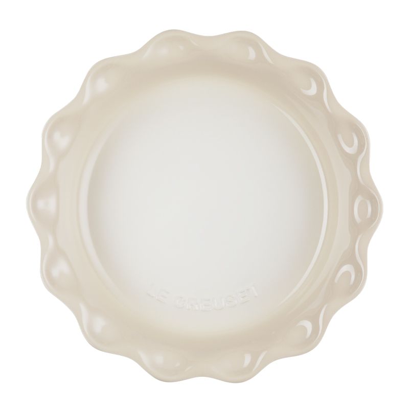 PIE DISH FLUTED S/WARE MERINGUE 23CM, LE CREUSET