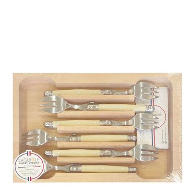 CAKE FORK SET 6 IVORY, ANDRE VERDIER