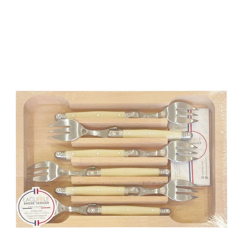 CAKE FORK SET 6 IVORY, ANDRE VERDIER