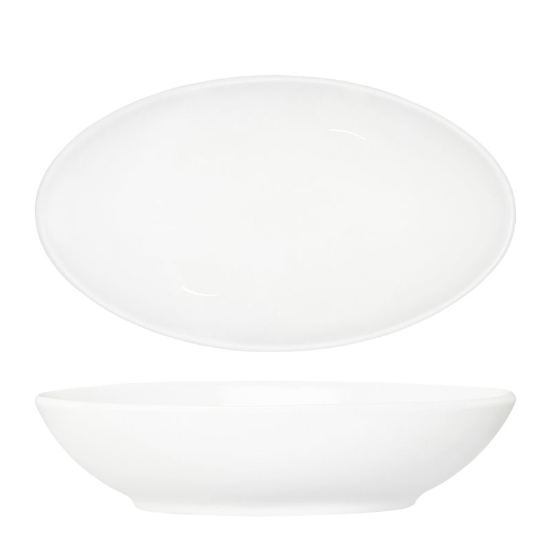 SERVING BOWL OVAL WHITE 230X135X55MM, TK CORE