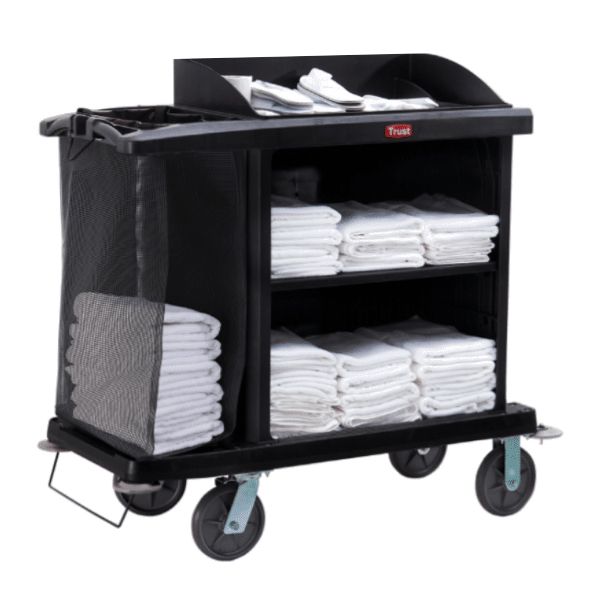 CART HOUSEKEEPING W/MESH LINEN BAG