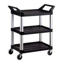 TROLLEY 3 TIER SML BLK 850X470X960MM, TRUST