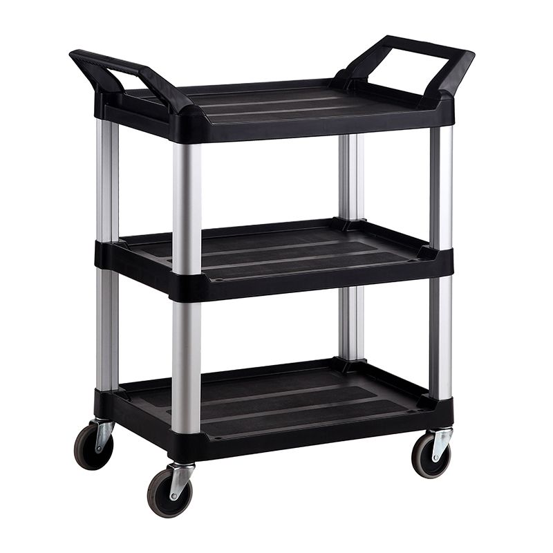 TROLLEY 3 TIER SML BLK 850X470X960MM, TRUST