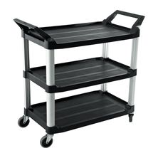 TROLLEY 3 TIER LRG BLK 1030X510X960MM, TRUST